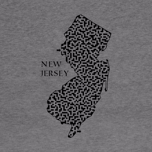 New Jersey State Outline Maze & Labyrinth by gorff